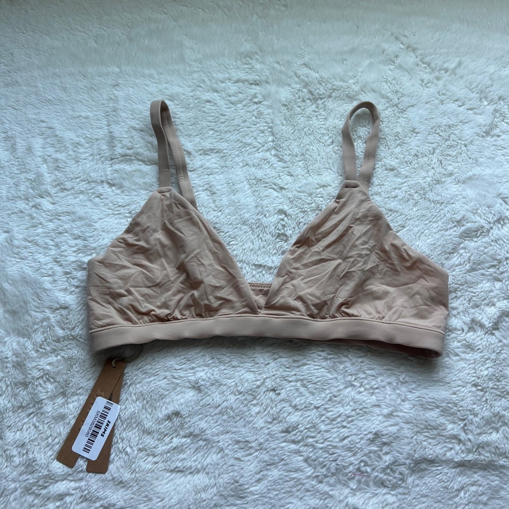 SKIMS Women's Fits Everybody Triangle Bralette Clay BR-TRI-9200 Size Large NEW